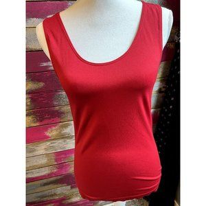 VERSONA Dark Red Fitted Tank Top